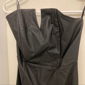 Super sexy faux leather mini dress